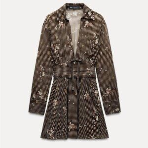 ZARA PRINTED SHIRT DRESS